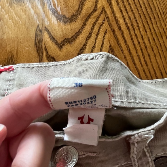 True Religion Tan Relaxed Jeans. Perfect condition. They cost 200.00 - Picture 5 of 12